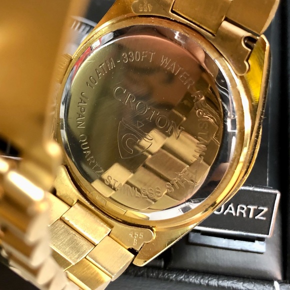 Croton Day Date Diamond Presidential Style 40mm Watch - Picture 5 of 5